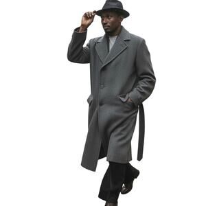 HARWELL’s Wool Cashmere Blend Double-Breasted Over Coat VTG  Size 44